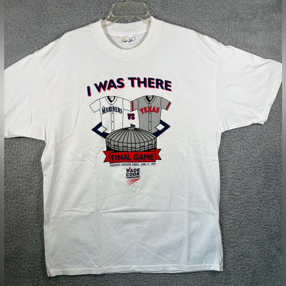 Vintage 1999 Seattle Mariners "I Was There!" Last King Dome Game T-Shirt Size XL